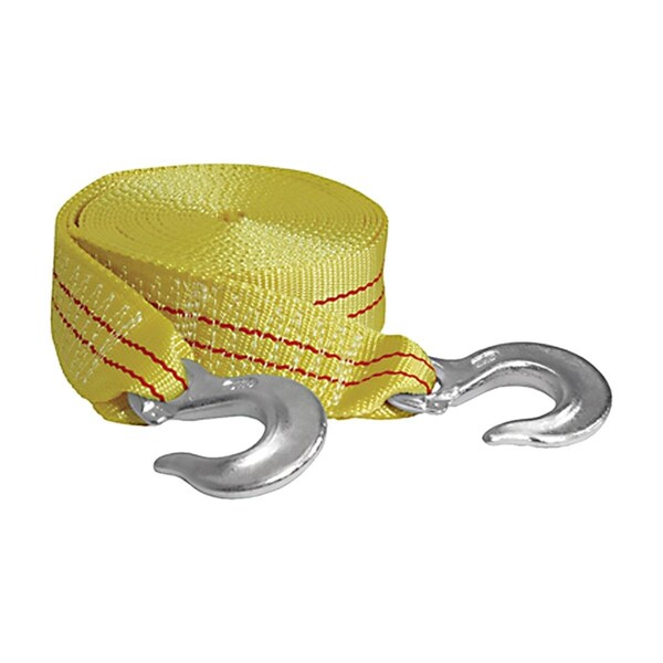 Tow Strap W/ Forged Hooks 2"X25', 10,000 Lb Cap